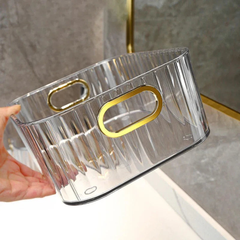 LUXE LINE Acrylic Organizer – Rectangular Bathroom & Makeup Storage for Bedroom & Living Room