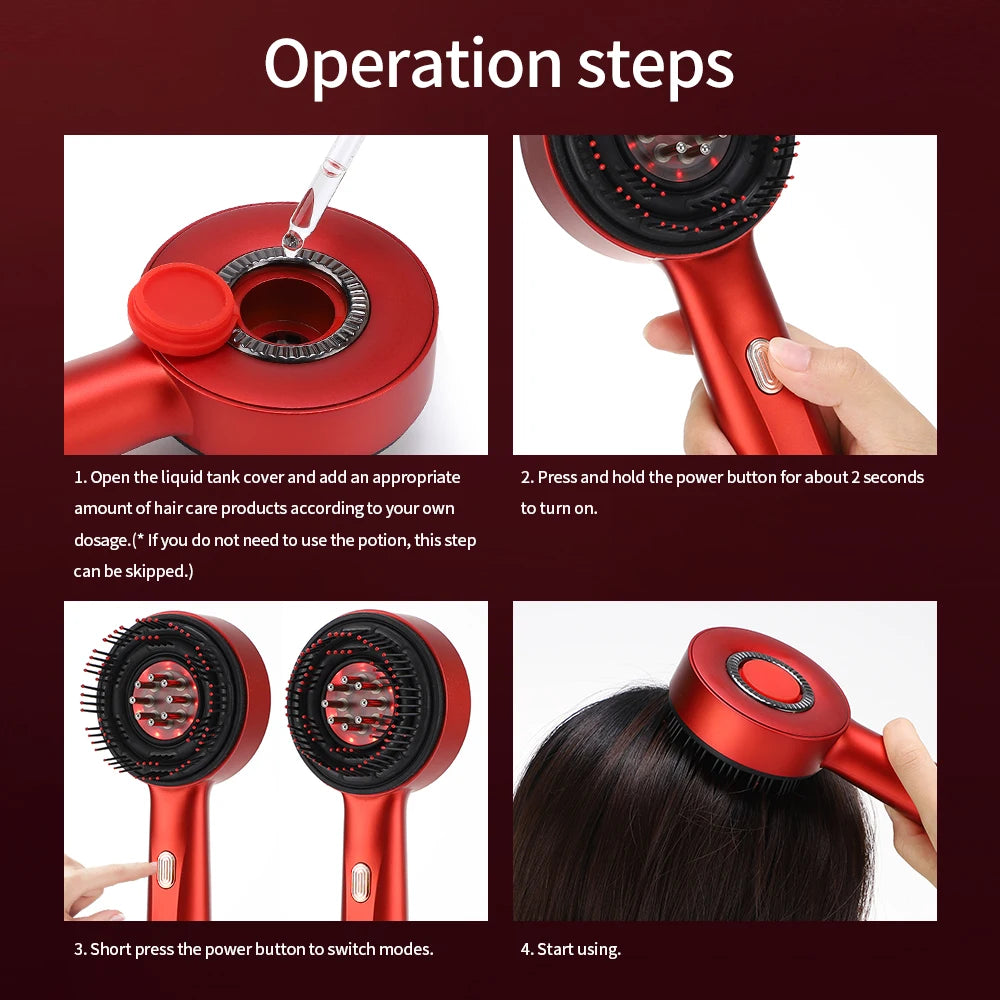 LUXE LINE Scalp Massage Comb with Red Light