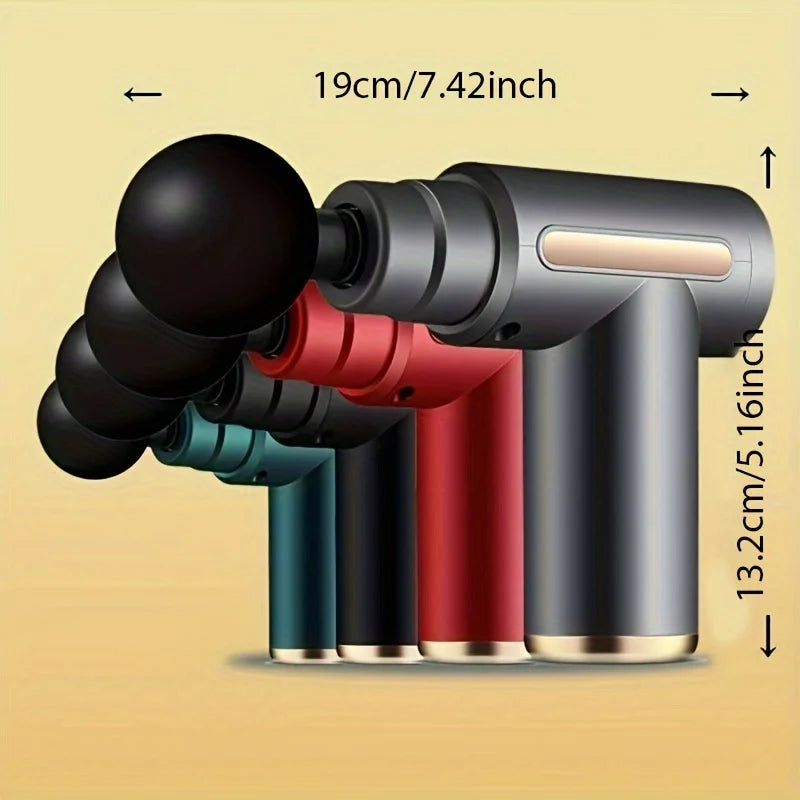 LUXE LINE Massage Gun – Handheld Deep Muscle Massager, 6 Modes & 6 Gears