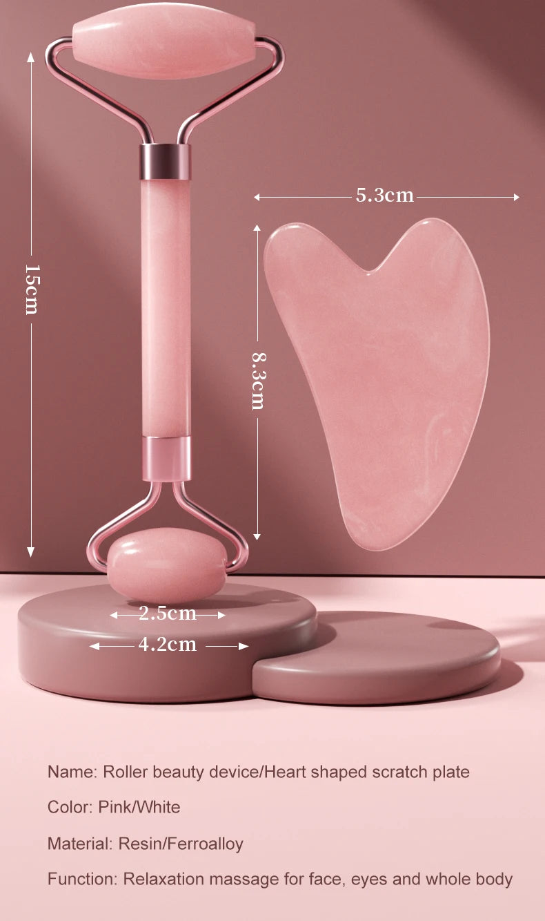 LUXE LINE Facial Roller & Gua Sha Massage Tool