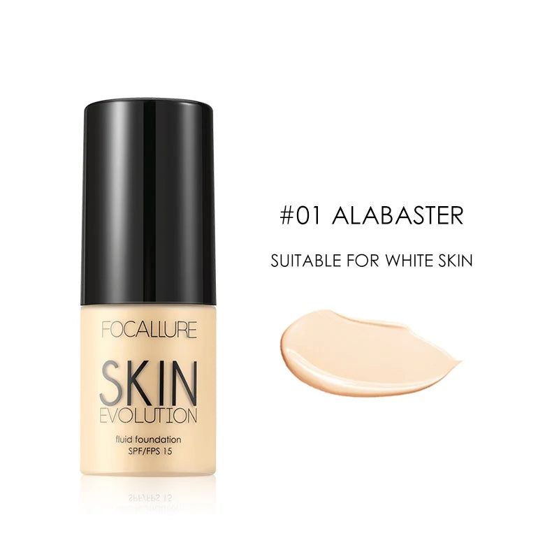 Focallure 8 Colors Face Foundation Makeup Base Liquid Foundation Cream Full Coverage Concealer Moisturizing Face Make Up