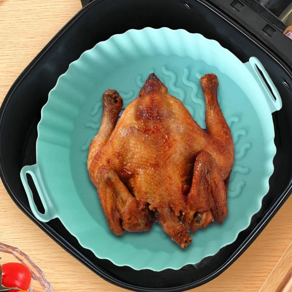 LUXE LINE Air Fryer Silicone Liner – Reusable Non-Stick Basket Pot