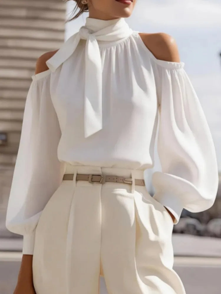 Women White Off Shoulder Blouse