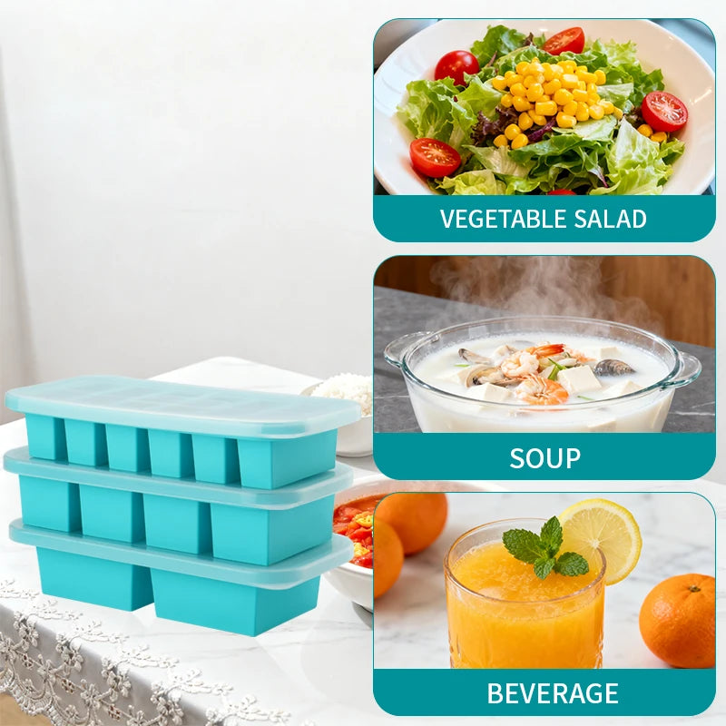 LUXE LINE Silicone Freezing Mold with Lid – Freezer-Safe Food Container