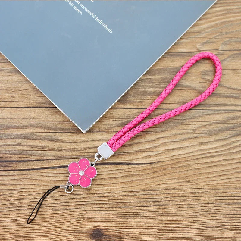 LUXE LINE Multicolor Braided Phone Charm Strap & Keychain Lanyard