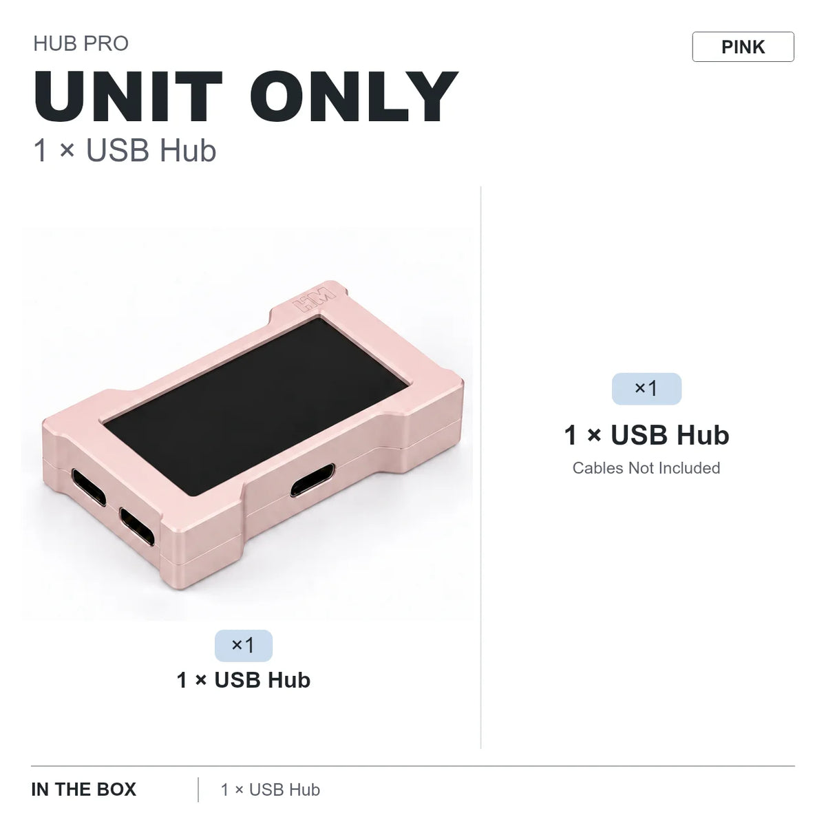 LUXE LINE HMLAB ZNEO Gaming USB Hub – 2-to-3 Port, 8K, RGB Screen