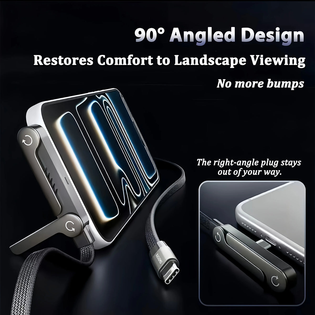LUXE LINE Foldable Charging Cable with Integrated Stand