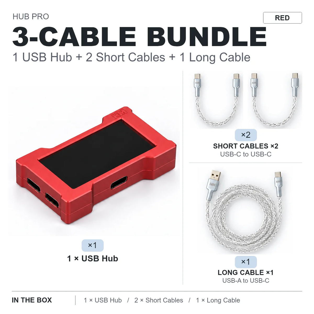 LUXE LINE HMLAB ZNEO Gaming USB Hub – 2-to-3 Port, 8K, RGB Screen
