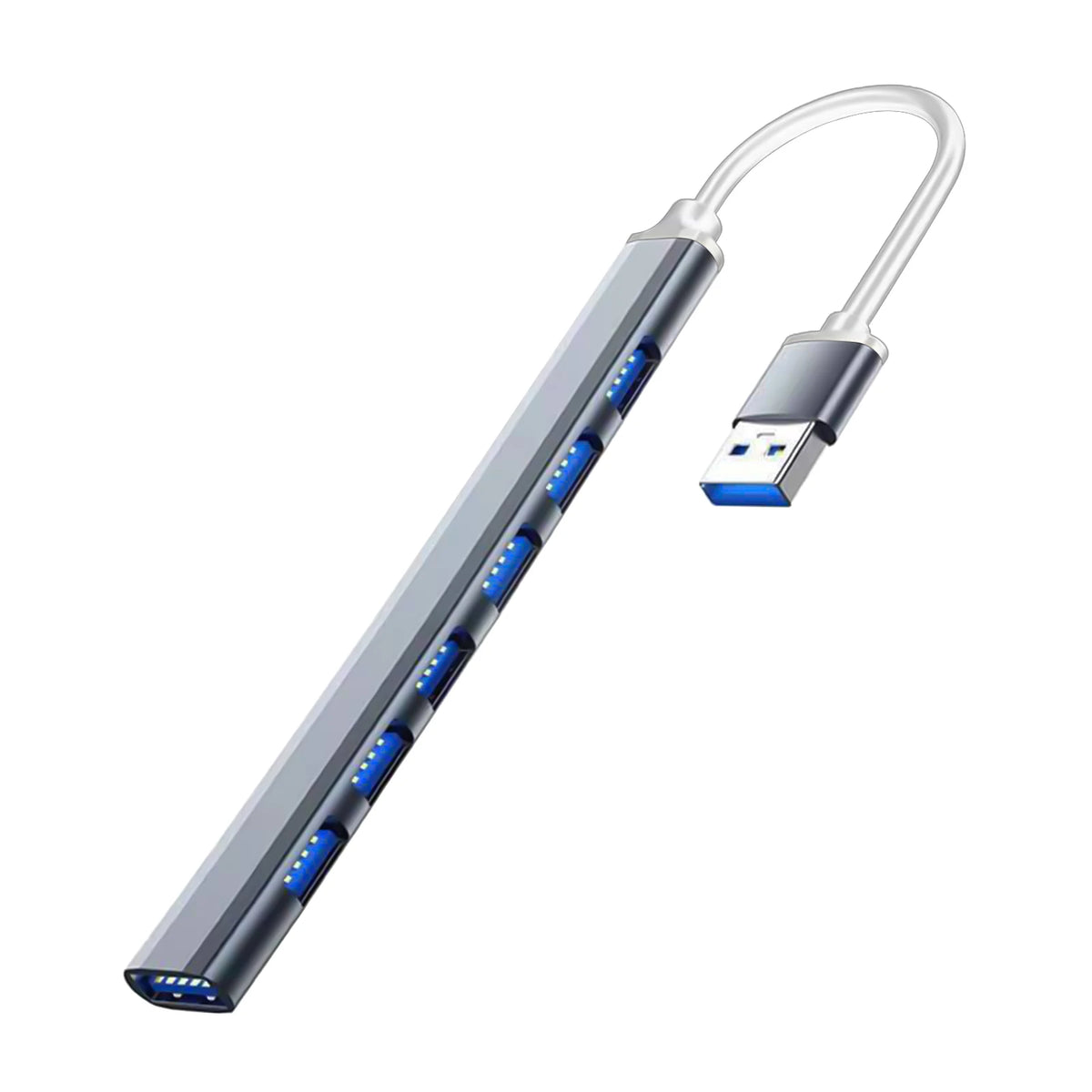 LUXE LINE 7-in-1 USB-C Hub – USB 3.0, 7-Port OTG Splitter Adapter