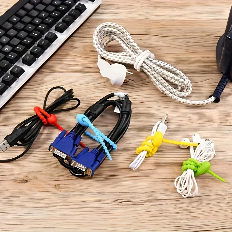 LUXE LINE Silicone Reusable Cable Organizer & Storage Bag