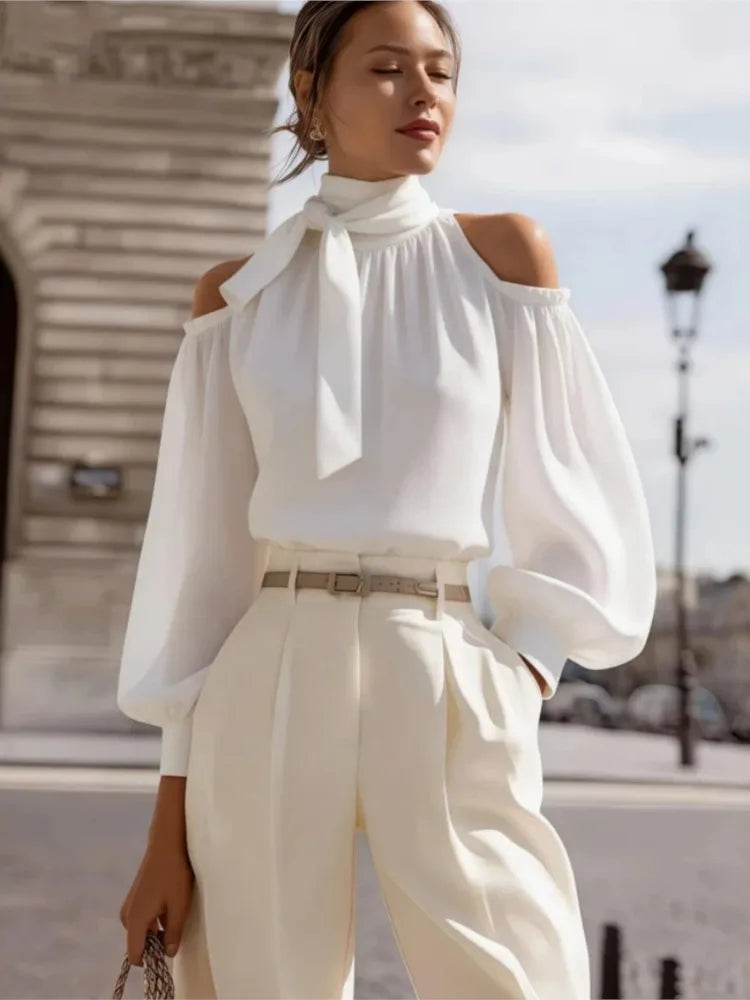Women White Off Shoulder Blouse