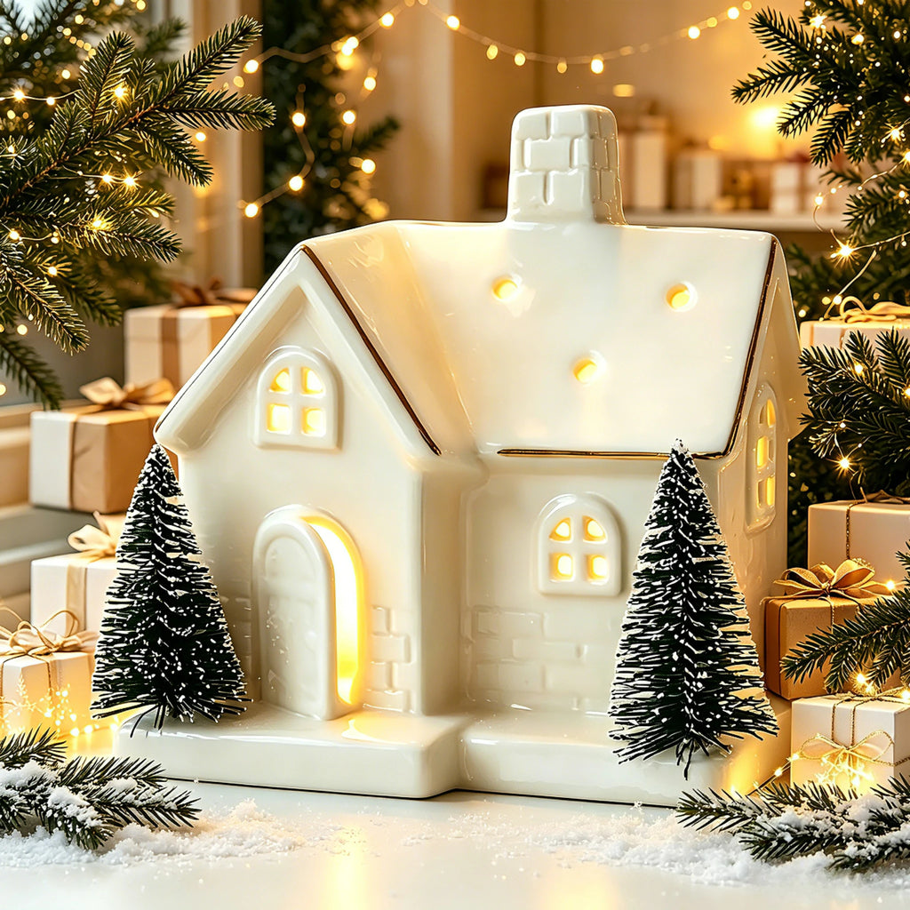 Christmas Tree House Ceramic Ornaments