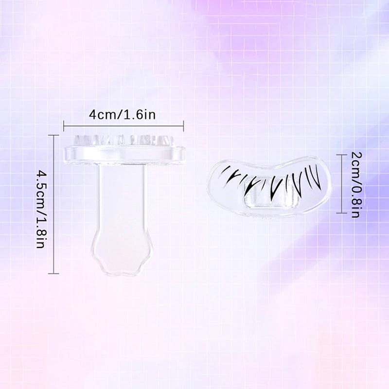 Lower Eyelash Stamp Stencil With Handle