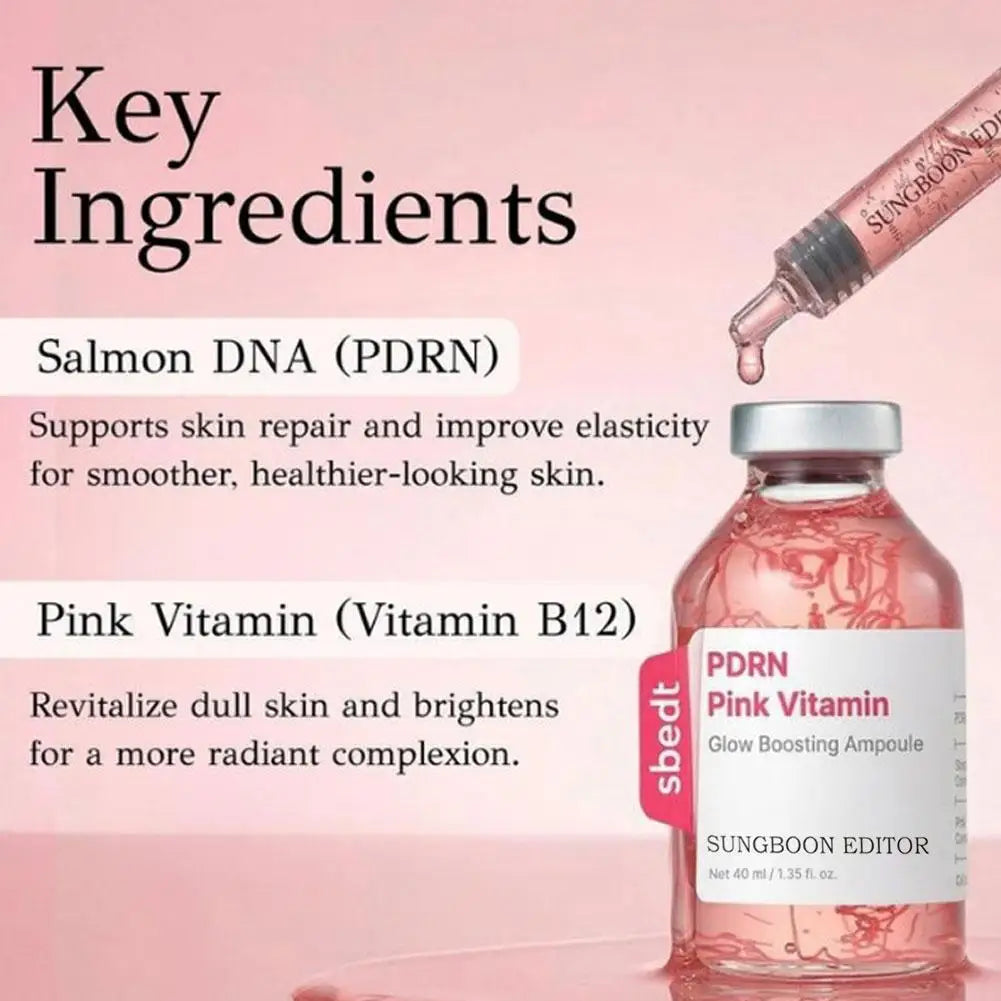 40ml PDRN Pink Vitamin Glow Boosting Ampoule | Luxe Line Shop