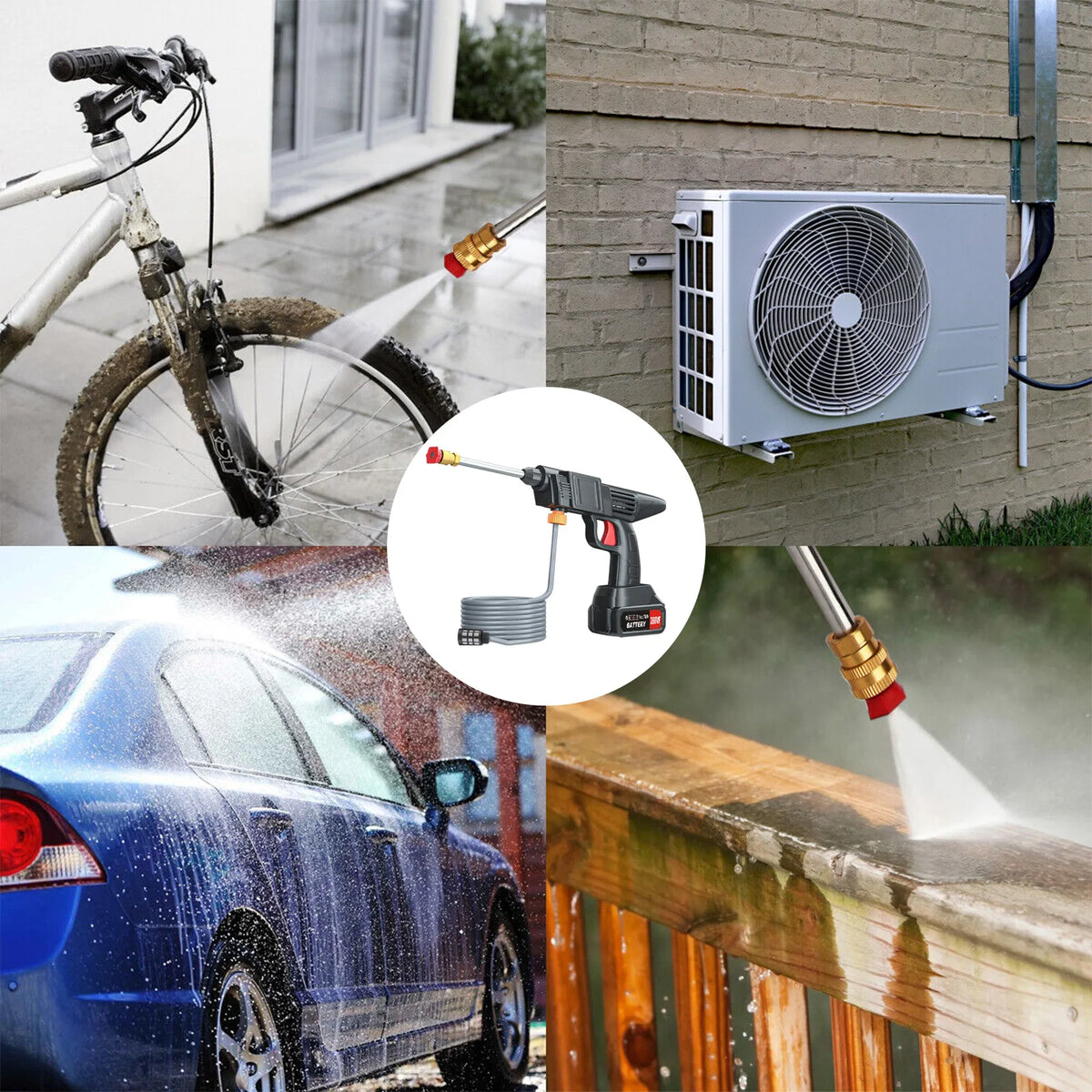 Cordless Electric Pressure Washer with Battery