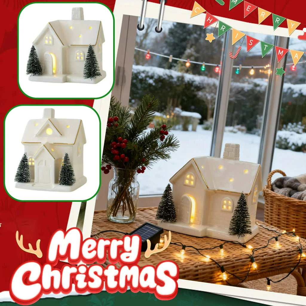 Christmas Tree House Ceramic Ornaments