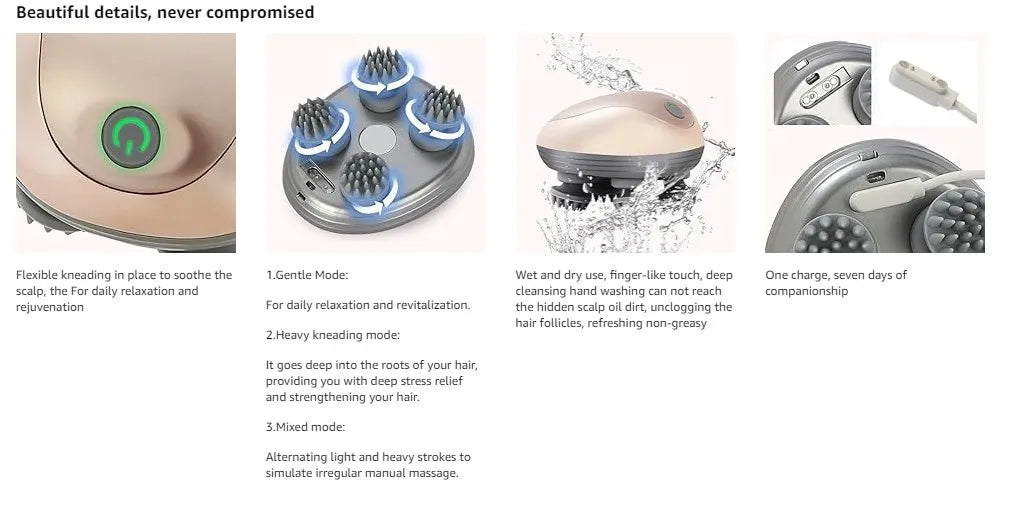 LUXE LINE Electric Scalp Massager Handheld