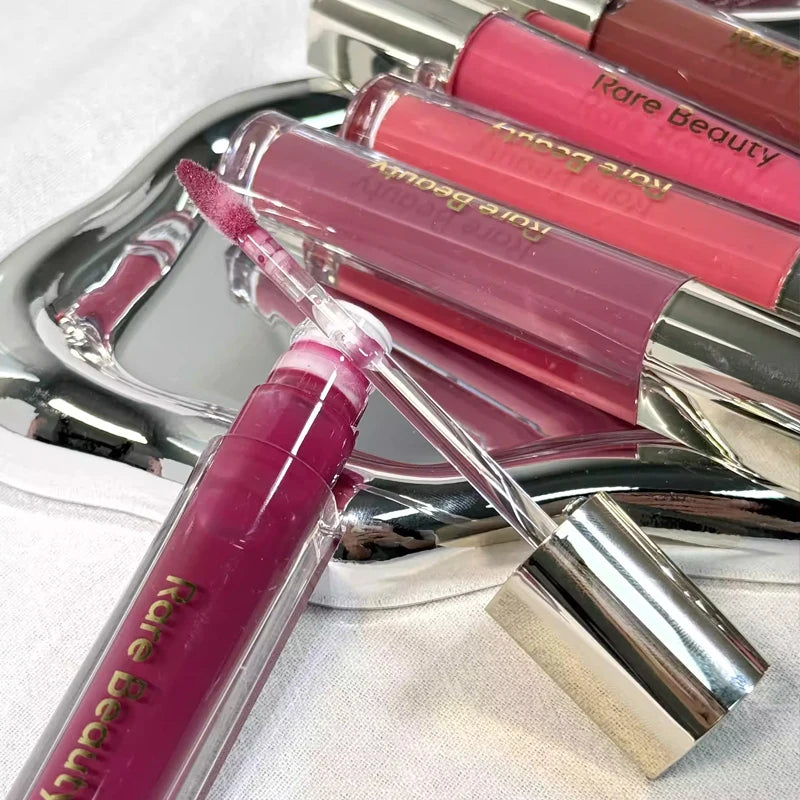 Rare Beauty Positive Light Fine Shimmer Lip Balm Glass Water Shine Transparent Glitter Lipstick Moisturizing Butter Lip Balm