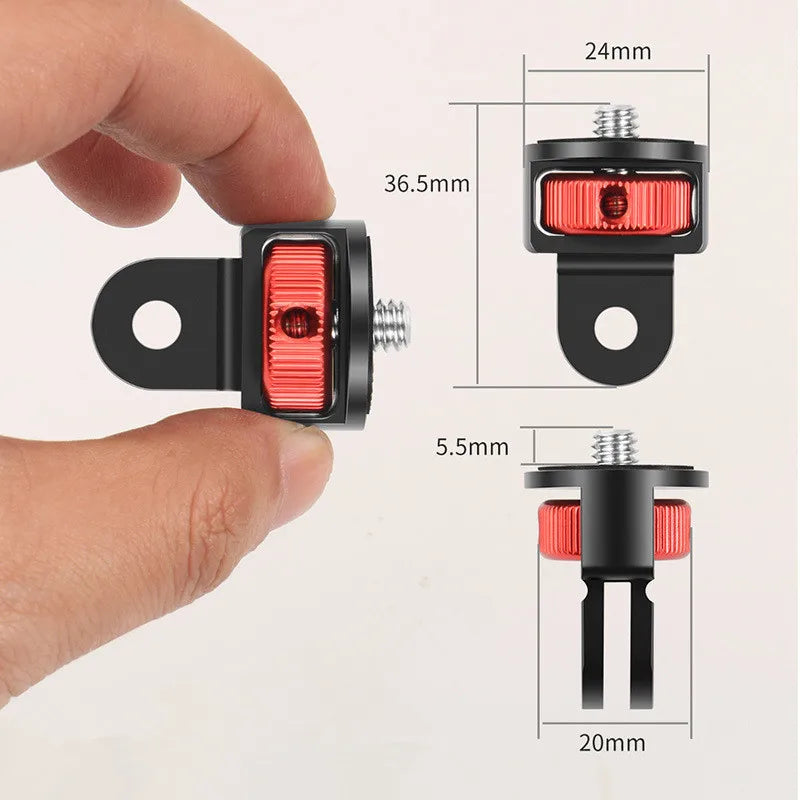 1/4 Inch Screw Tripod Adapter 360 Rotating Mount Holder For Go Pro 13 12 11 10 9 Insta 360 X5 X4 DJI OSMO 360 Camera Accessories