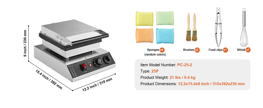25-Slot Mini Dutch Pancake & Waffle Maker