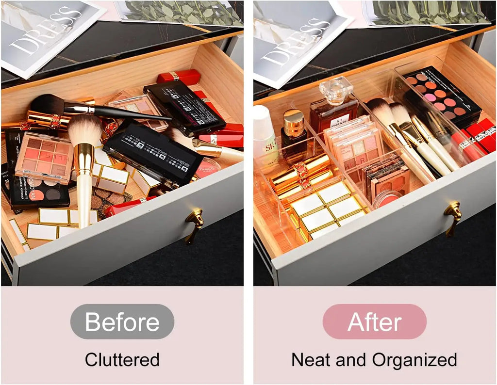 LUXE LINE Makeup Organizer for Drawer & Vanity – Countertop & Cabinet Storage Box