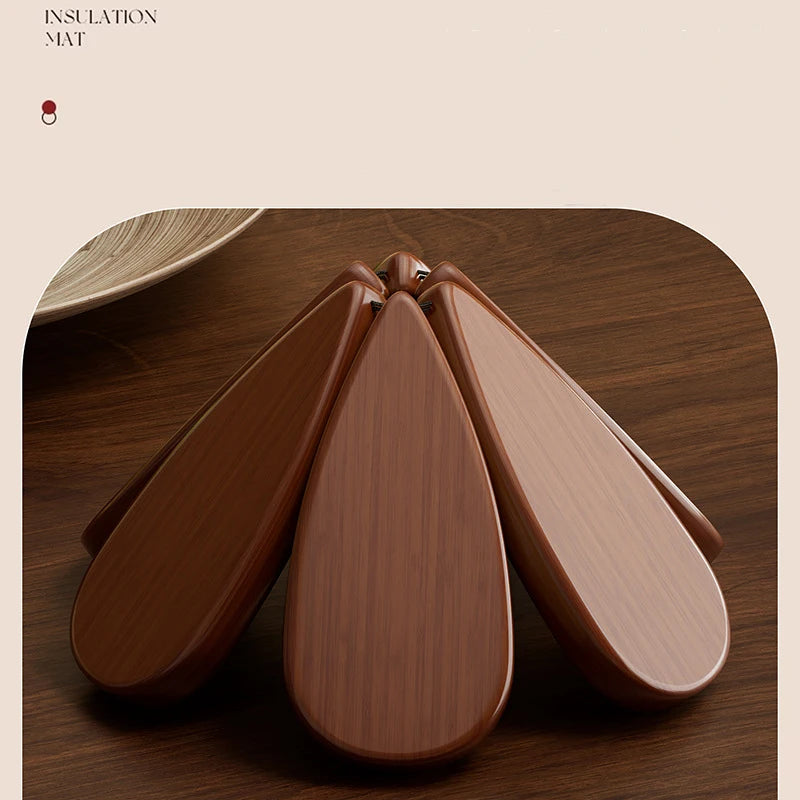 Christmas Tree Wooden Trivet Coaster Set