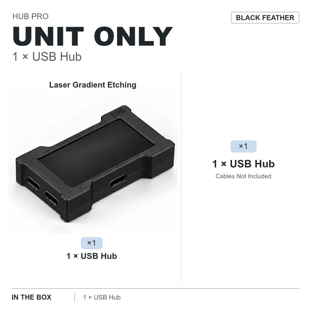 LUXE LINE HMLAB ZNEO Gaming USB Hub – 2-to-3 Port, 8K, RGB Screen