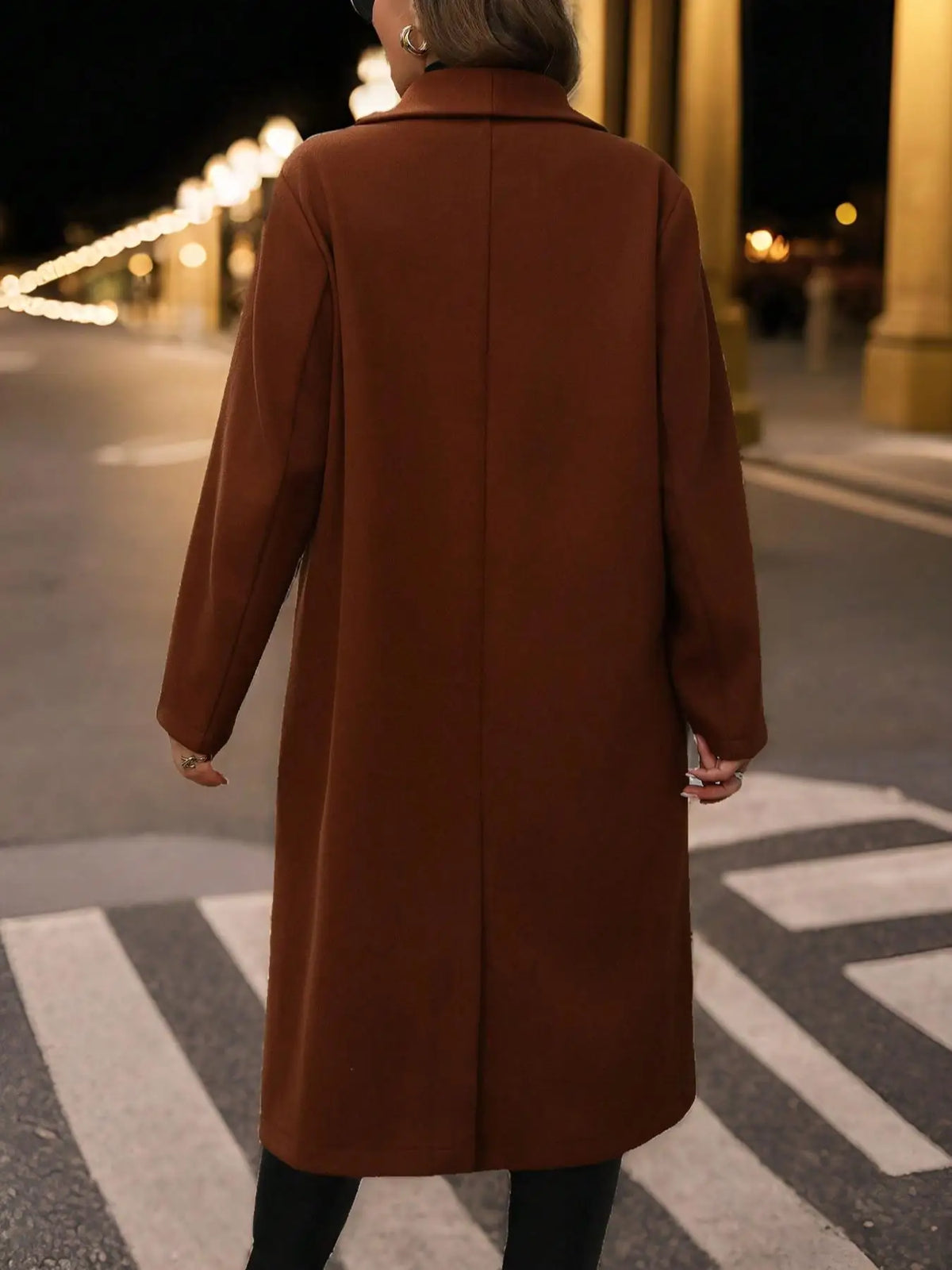 Caramel Wool Blend Oversized Coat (PLUS SIZE)