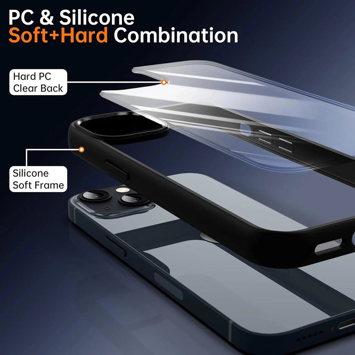 LUXE LINE Transparent Shockproof Phone Case – Silicone Bumper Cover