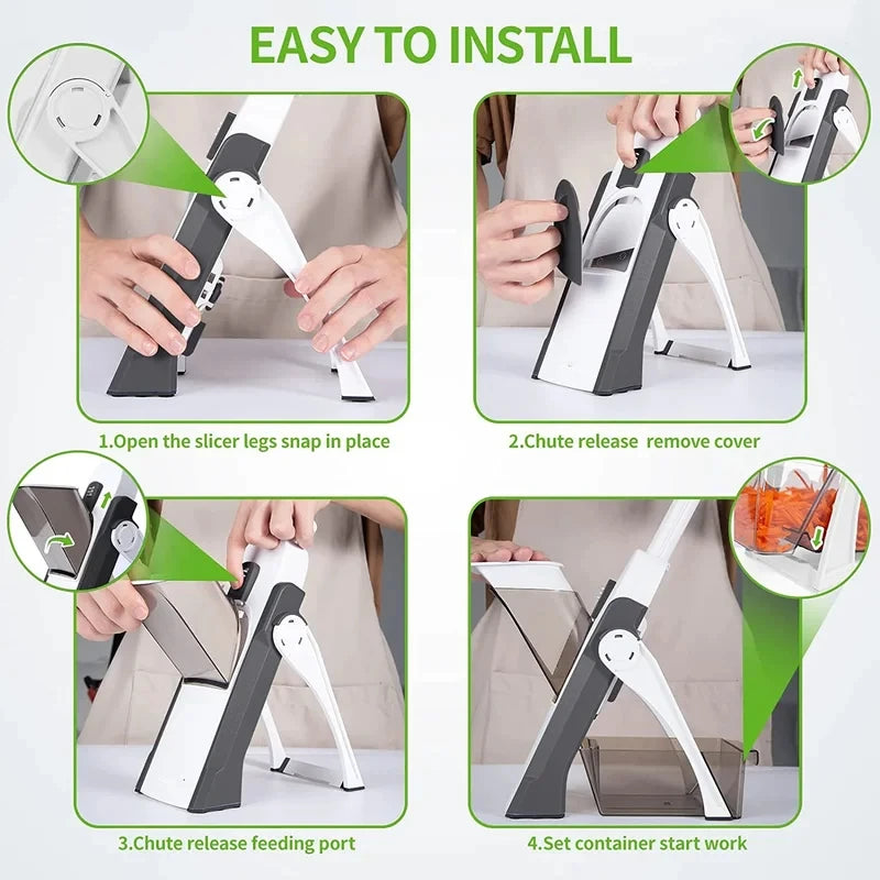 LUXE LINE 5-in-1 Vegetable Cutter & Slicer