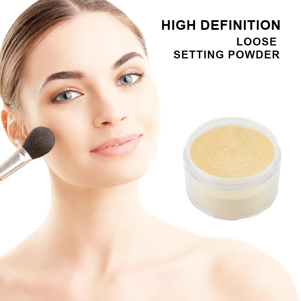 Pink Oil-control Loose Powder Private Label Waterproof Long-lasting Full Coverage Face Compact Setting Powder Makeup Cosmetics