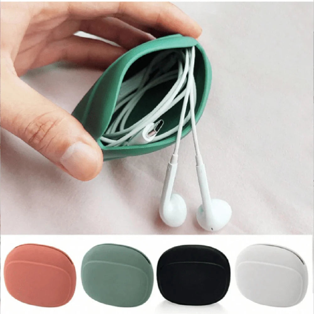 LUXE LINE Silicone Cable & Earphone Storage Bag