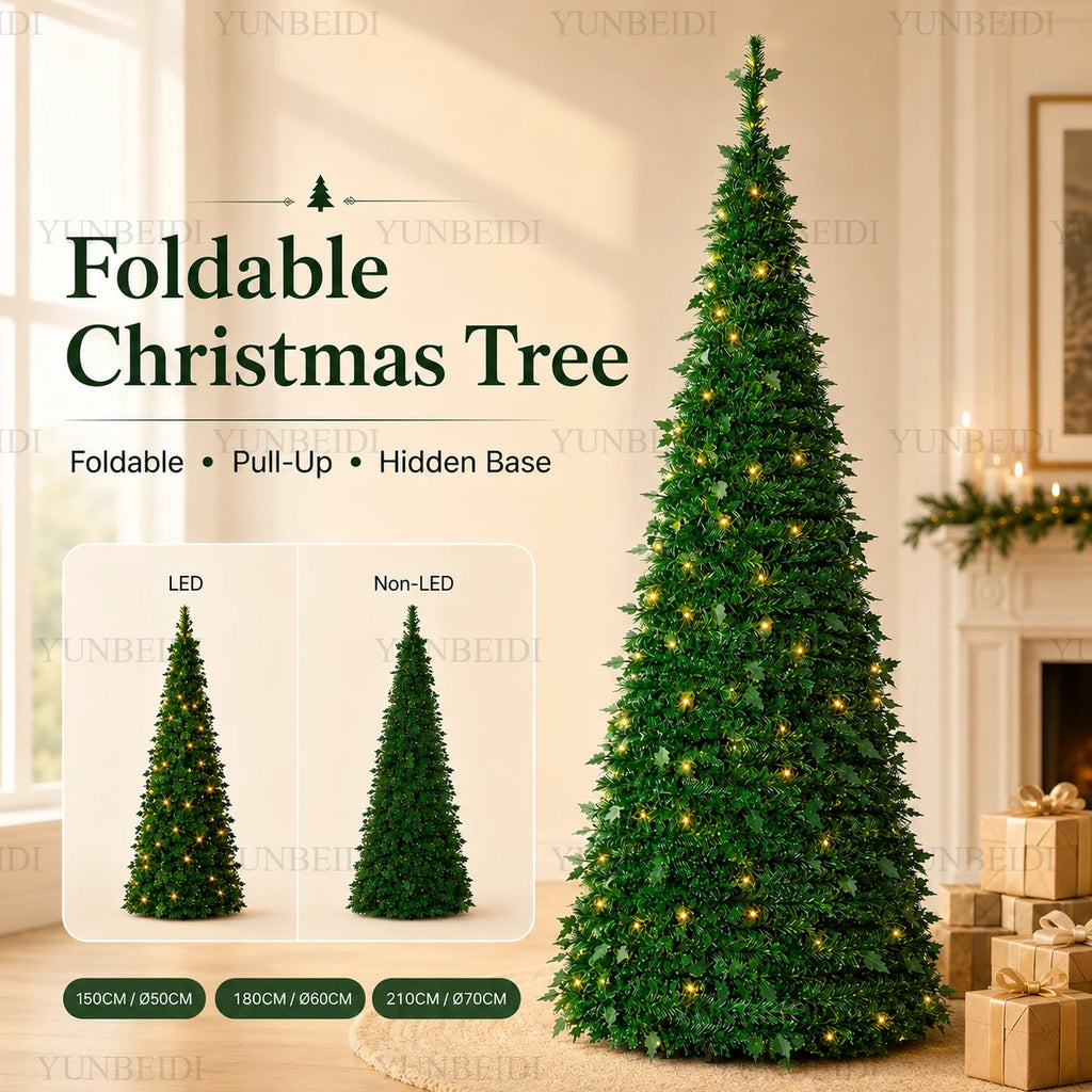 Pre-Lit Artificial Christmas Tree (1.5m–2.1m)