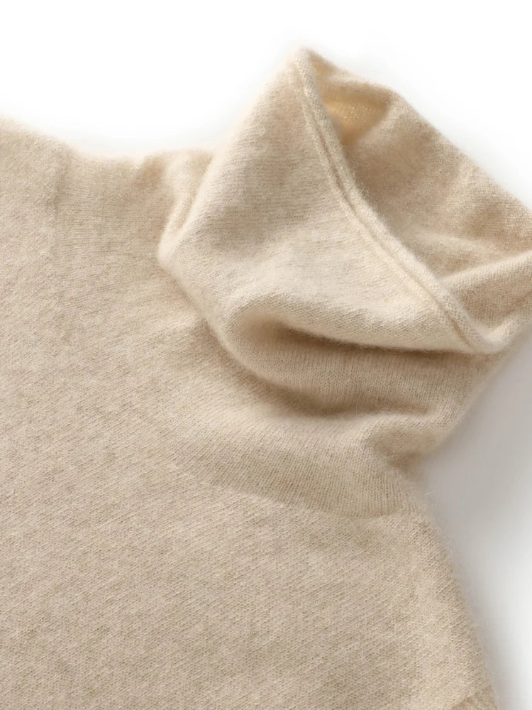 LUXE LINE Women's Merino Wool Turtleneck Vest