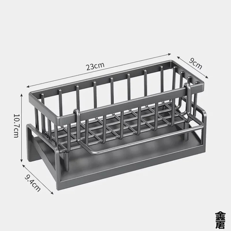 LUXE LINE Compact Tap-Mounted Spice Shelf & Sink Organizer