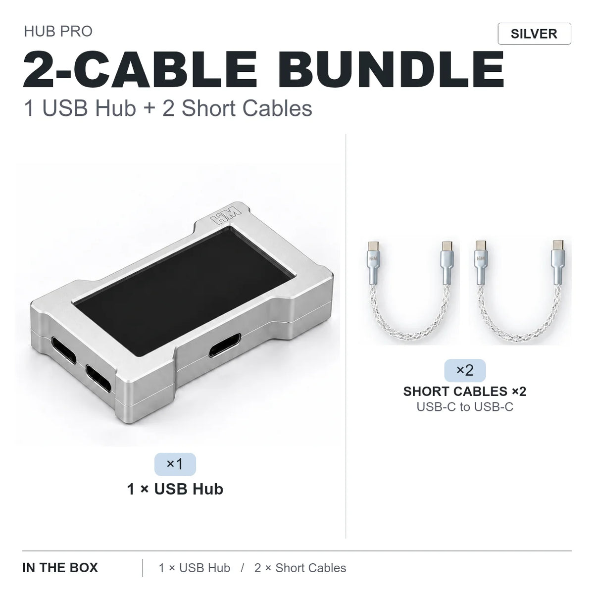 LUXE LINE HMLAB ZNEO Gaming USB Hub – 2-to-3 Port, 8K, RGB Screen