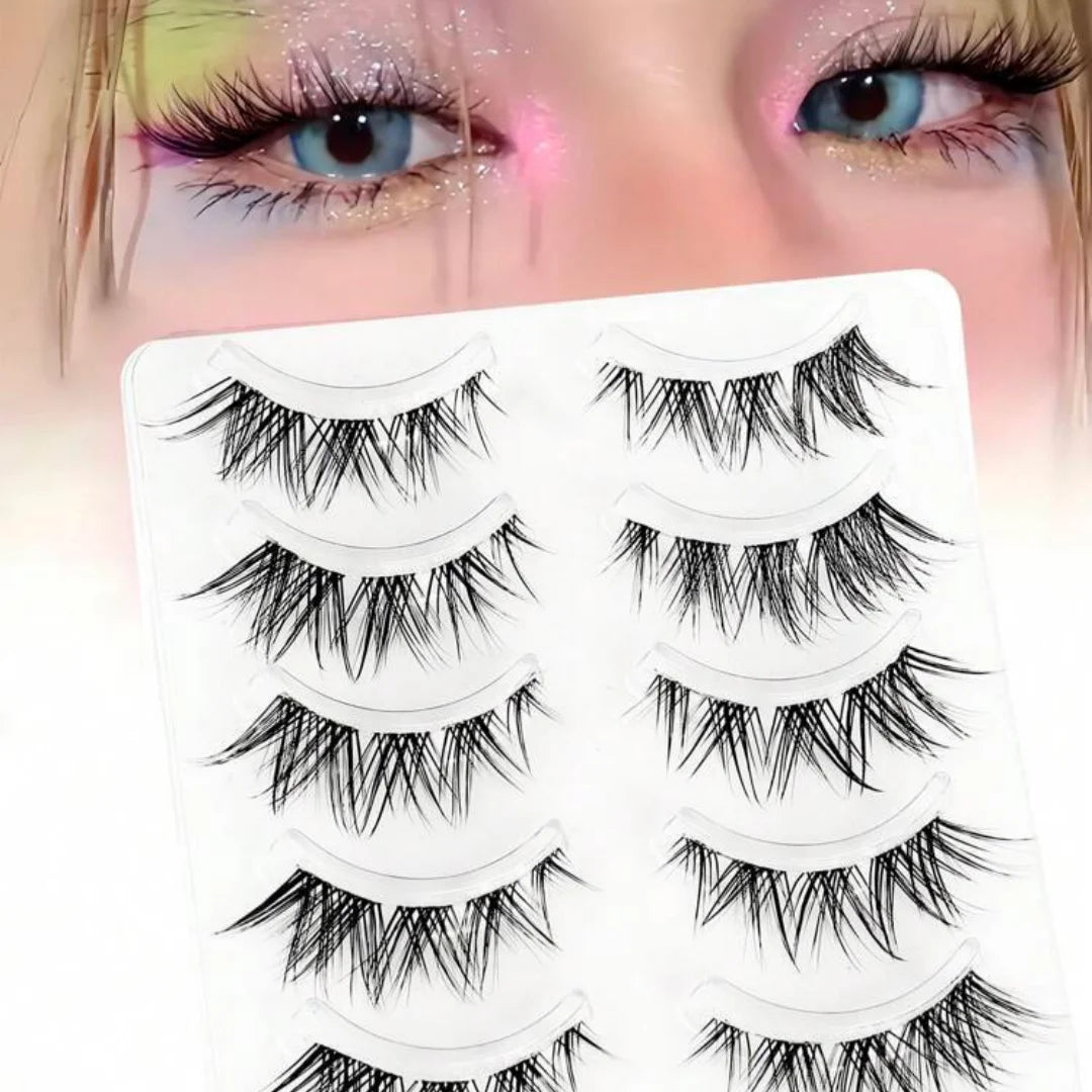 Fox-Eye False Eyelashes (5 Pairs)