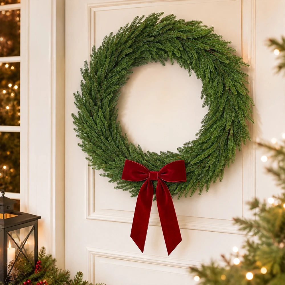 Norfolk Pine Artificial Hanging Wreath 5.6ft