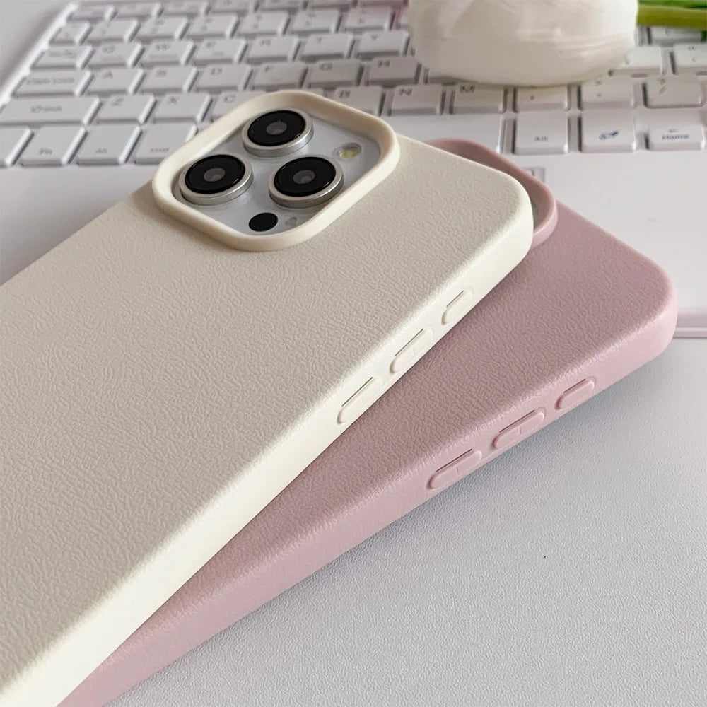 LUXE LINE Leather Shockproof Soft TPU iPhone Case