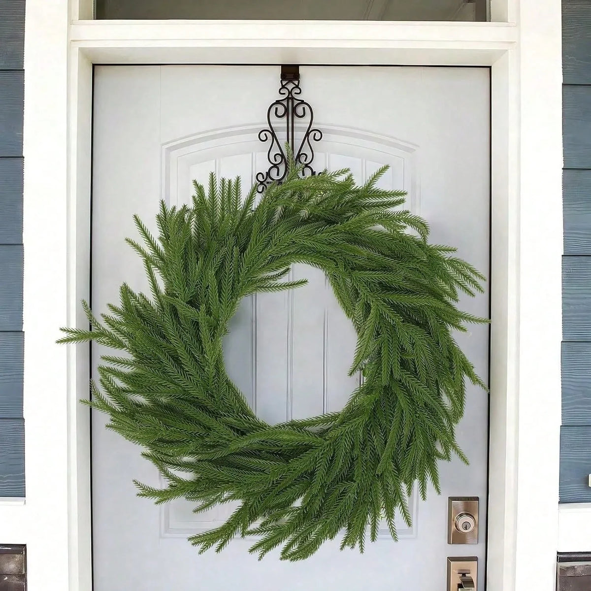 Artificial Norfolk Pine Christmas Wreath & Garland