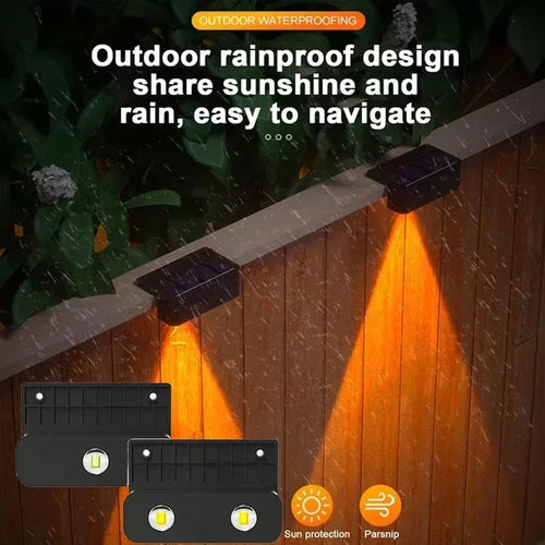 1/2/4PCS Solar Wall Lights Outdoor Waterproof Garden Step Lighting for Yard Fence Stair Pathway Decoration Outside Solar Lights