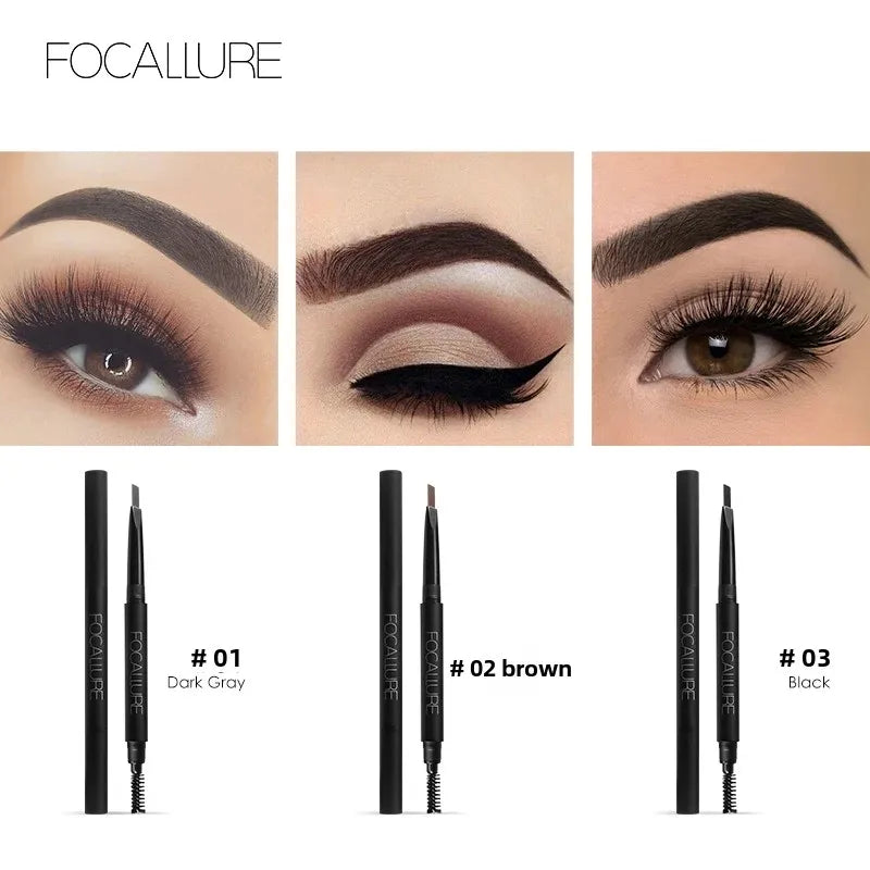 Focallure Wholesale Eyebrow Pencil 3 Colors Eye Brow Pen Professional Eye Makeup Eyebrows Enhancer Tools