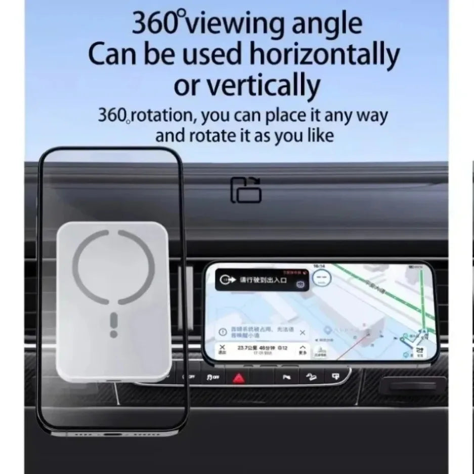 LUXE LINE Magnetic Car Wireless Charger & Air Vent Holder