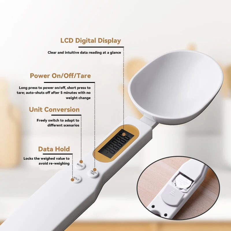LCD Digital Adjustable Measuring & Weighing Spoon Scale