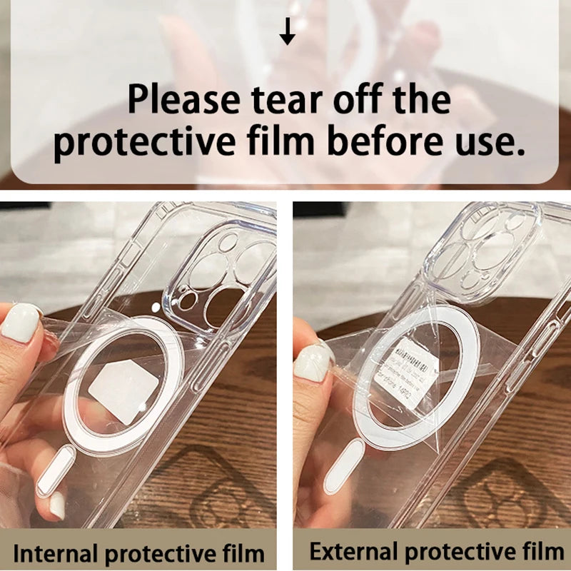 LUXE LINE MagSafe Clear Shockproof iPhone Case