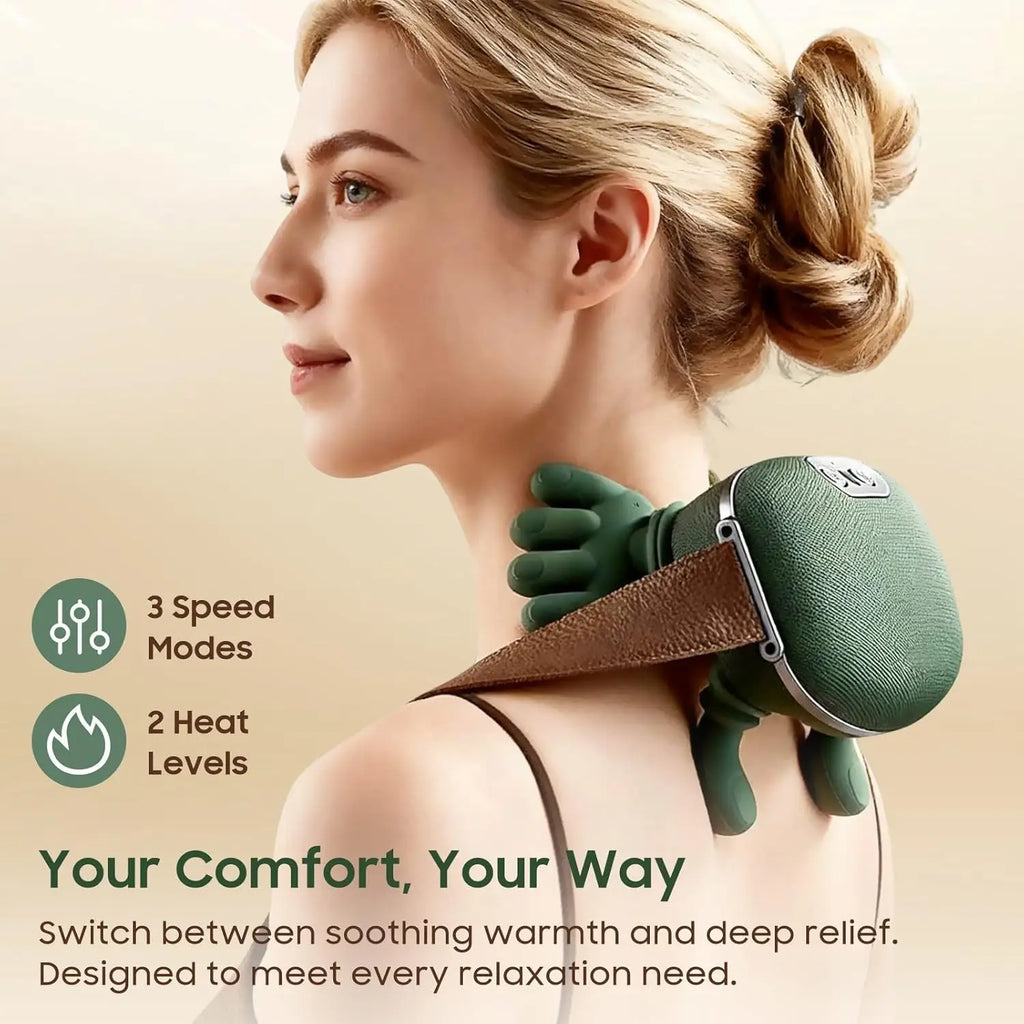 Hand Neck Massager with Finger Shoulder and Neck with Hand Bionic Heated Massager Shoulder & Cervical Relie Relax Muscle Tension