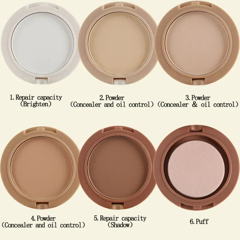 LUXE LINE 5-Color Contouring & Setting Powder Tower – Brightening, Oil Control