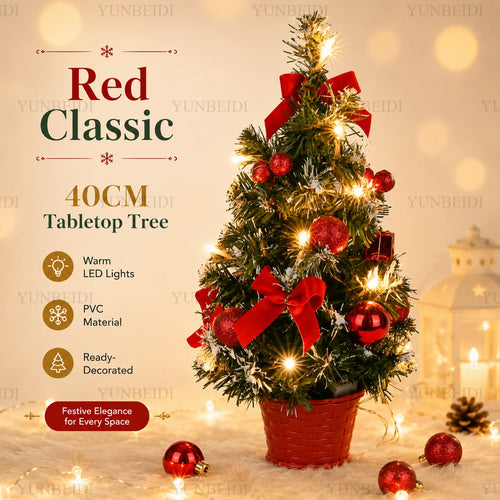 40cm Mini Artificial Christmas Tree with LED Lights