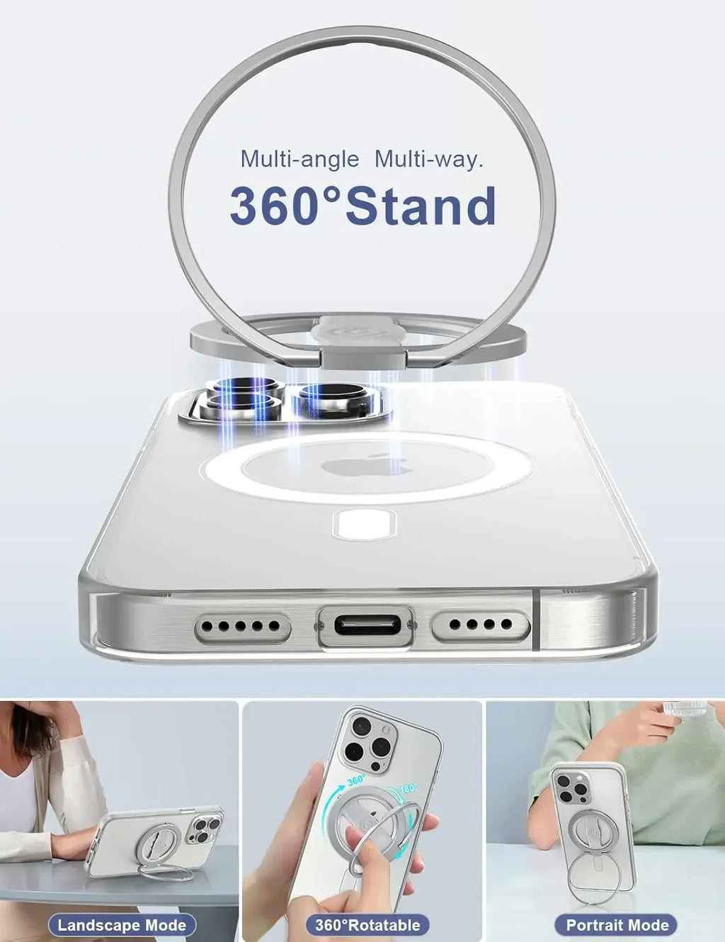 LUXE LINE MagSafe Phone Grip & Kickstand Ring Holder