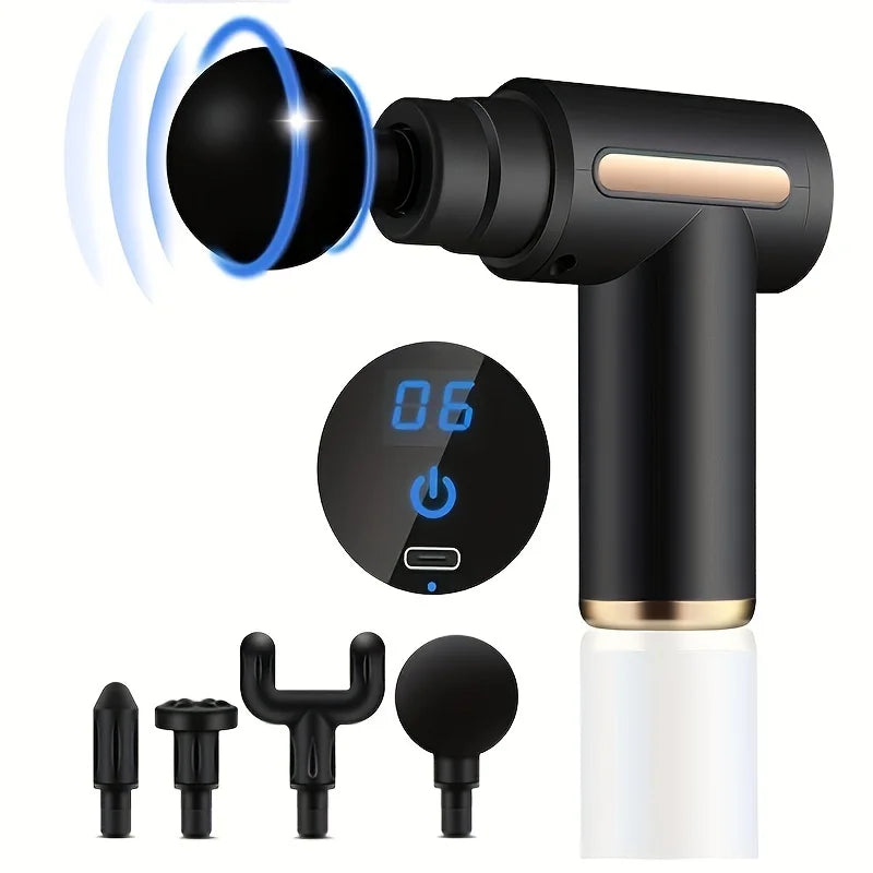 LUXE LINE Massage Gun – Handheld Deep Muscle Massager, 6 Modes & 6 Gears